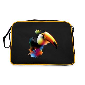 Toucan - Retro Tasche - Schwarz/Gold - Hinten