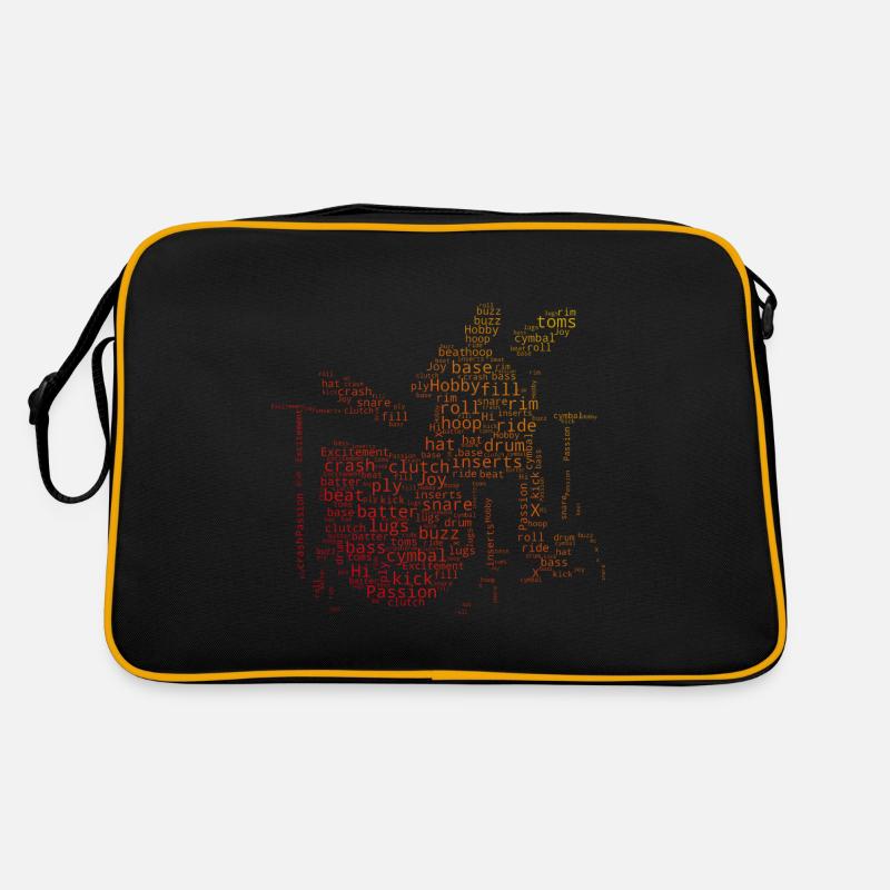 Drums Men Drum Kit Drummer Retro Bag