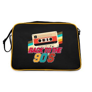 Zurück in die 90er - Retro - Retro Tasche - Schwarz/Gold - Hinten