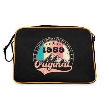 Cadeau Anniversaire 1959 Femme | Né en 1959 - Sac Retro - noir/or - Dos