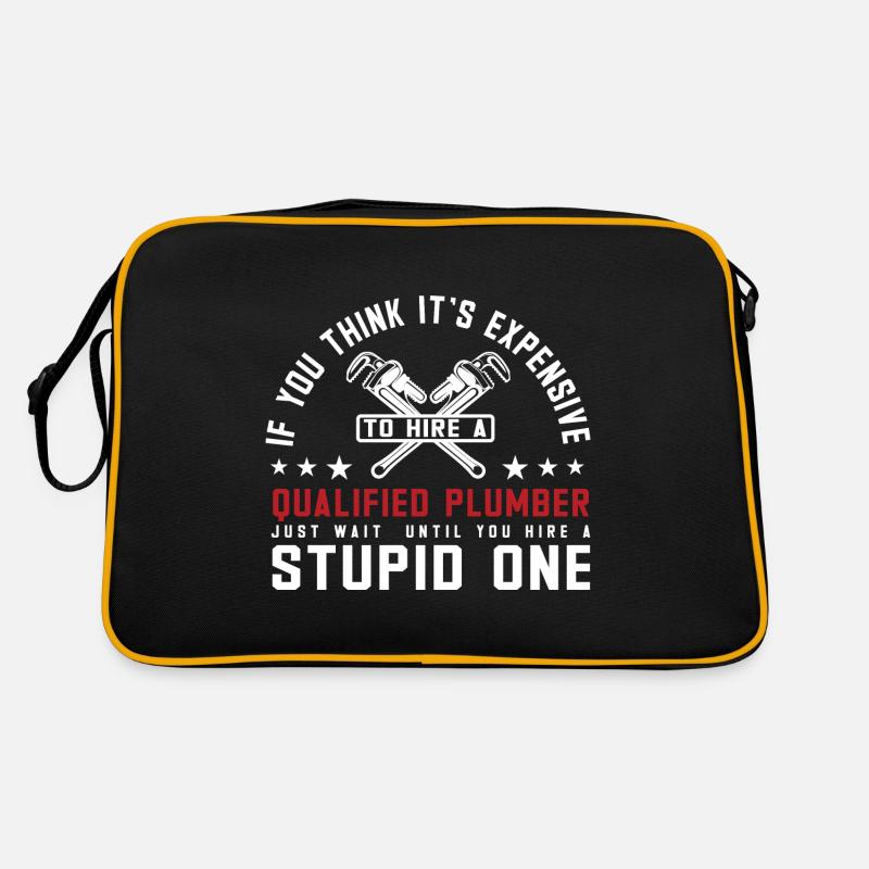 Handwerker Installateur Spruch Klempner Retro Tasche