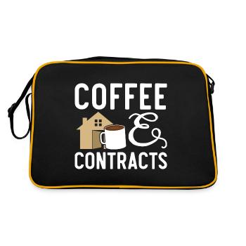 Coffee & Contracts House Brokers Real Estate Agents - Retro Bag - black/gold - Back