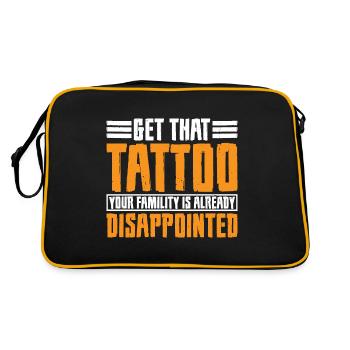 Faites-vous tatouer, votre famille est déçue 3 - Sac Retro - noir/or - Dos