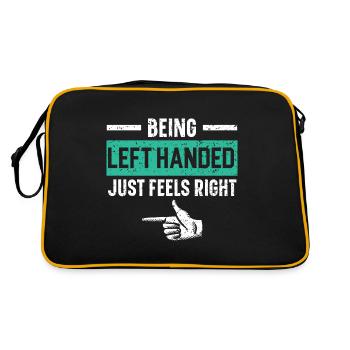 Being left-handed just feels right - Retro Bag - black/gold - Back