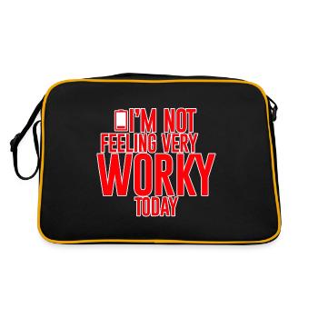 Je ne me sens pas très travailleur aujourd’hui - Sac Retro - noir/or - Dos