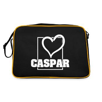 Caspar - Sac Retro - noir/or - Dos