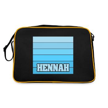 Nom de femme Hennah - Sac Retro - noir/or - Dos