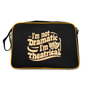 Je ne suis pas dramatique, je suis théâtral 53 - Sac Retro - noir/or - Dos