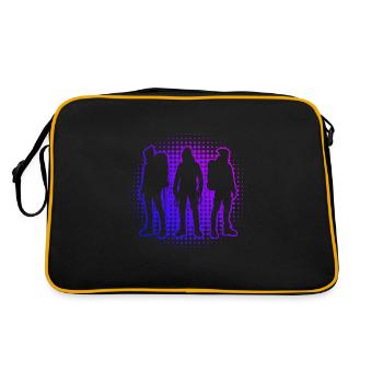Klettern Kletterer Bouldern Boulder Damen - Retro Tasche - Schwarz/Gold - Hinten
