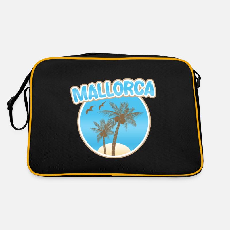 Mallorca - Retro Tasche - Schwarz/Gold