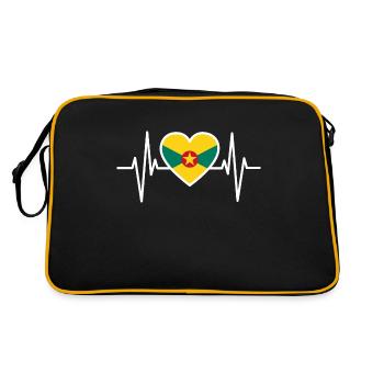 Grenada Flag Creole Antilles Gift - Retro Bag - black/gold - Back
