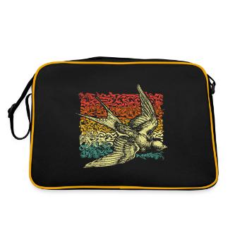 Bird Swallow - Retro Bag - black/gold - Back