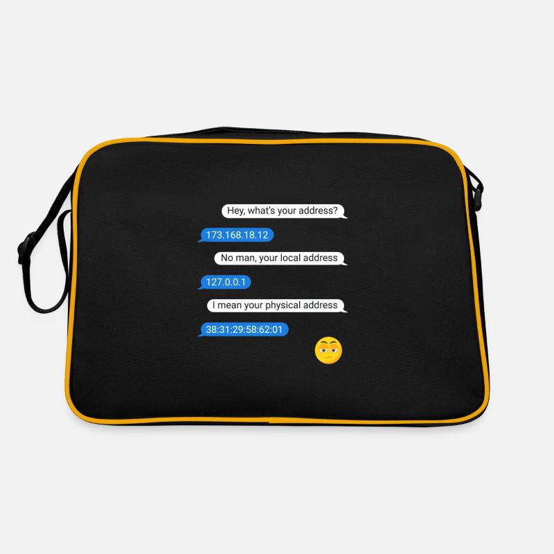 Computer Nerd Geek Chat IP address funny gift Retro Bag