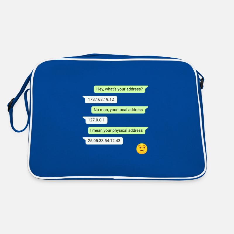Computer Nerd Geek Chat IP address funny gift Retro Bag