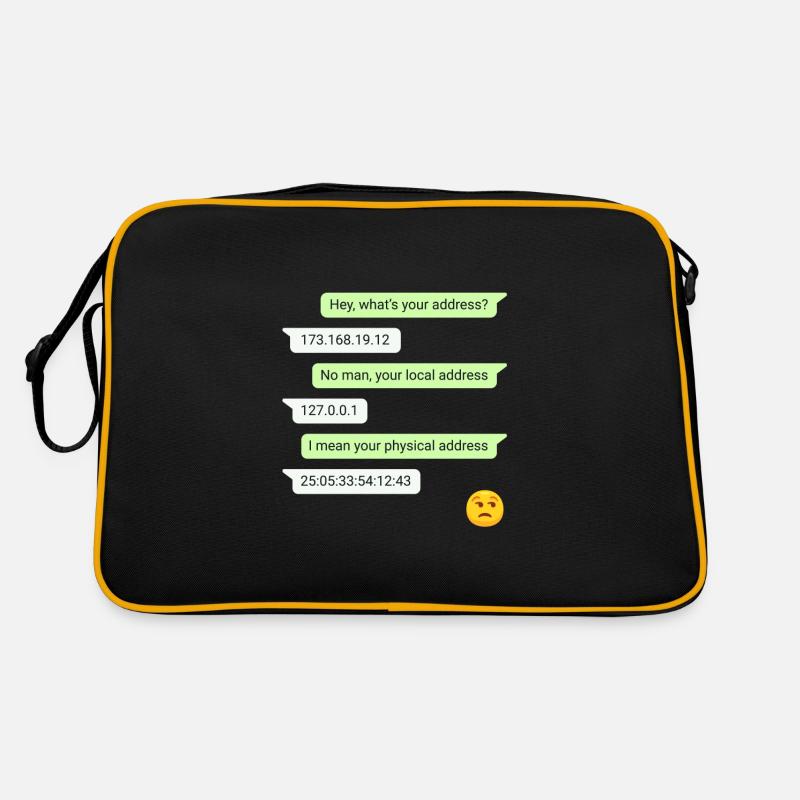 Computer Nerd Geek Chat IP Adresse witzig Geschenk Retro Tasche