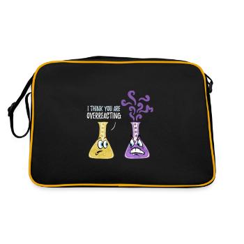 Overreacting Funny Chemistry Student Student Funny - Retro Bag - black/gold - Back