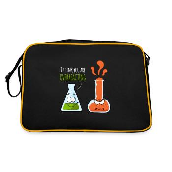 Funny chemistry student nerd geek teacher pun - Retro Bag - black/gold - Back