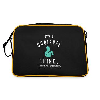 C'est un truc d'écureuil doux amour des animaux écureuil - Sac Retro - noir/or - Dos