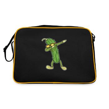 Dabbing Pickle Dab Dance Gift Birthday - Sac Retro - noir/or - Dos
