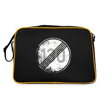 At a speed of 130 km / h, speed limit for motorists - Retro Bag - black/gold - Back