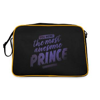 awesome Prince in Purple - Retro Tasche - Schwarz/Gold - Hinten