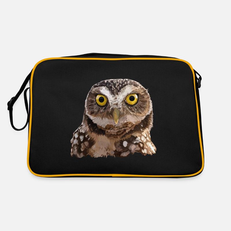 Eule graben Retro Tasche