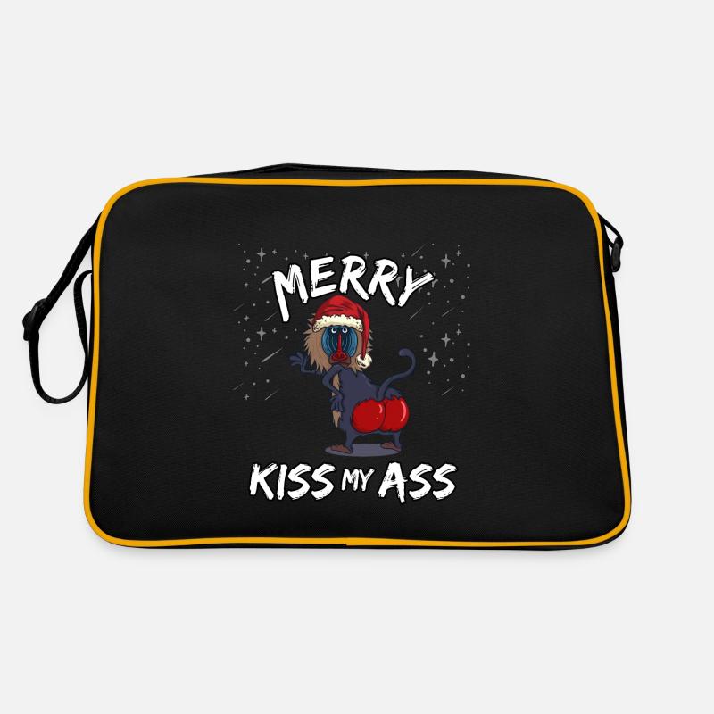 Pull de Noël laid Baboon Popo embrasse mon cul Sac Retro