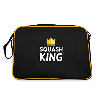 Squash King | Squash squash gift for men - Retro Bag - black/gold - Back