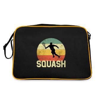 Silhouette de courge | Joueur de squash squash vintage - Sac Retro - noir/or - Dos