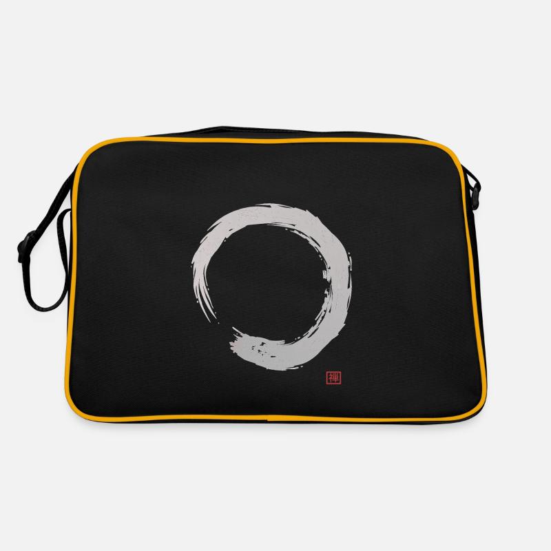 Kalligraphie Enso Kreis | Zen Buddhismus Retro Tasche