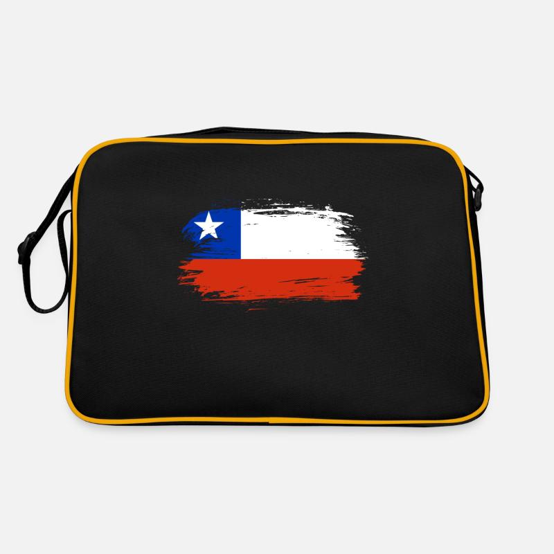 Chile Flagge - Retro Tasche - Schwarz/Gold