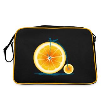 Orange vintage vieux vélo avec rétro cycle Cadre - Sac Retro - noir/or - Dos