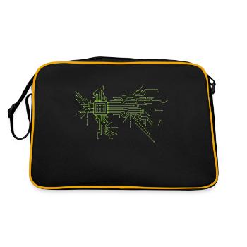 Circuit imprimé - Sac Retro - noir/or - Dos