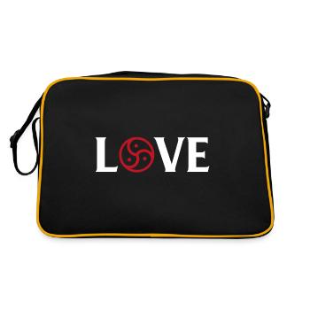 LOVE BDSM Triskele Bondage Fetish Kinky Dom Sub - Sac Retro - noir/or - Dos