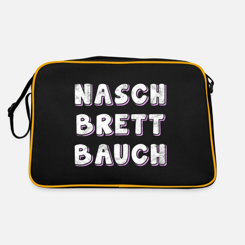 Naschbrettbauch, dicker Bauch, Naschkatze Geschenk Retro Tasche
