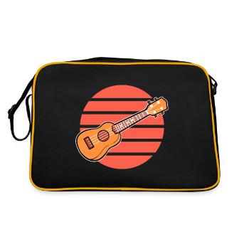 Ukulele - Sac Retro - noir/or - Dos