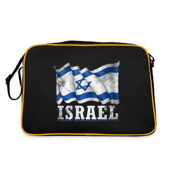 Drapeau d’Israël - Sac Retro - noir/or - Dos
