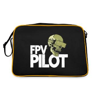 FPV Pilot - FPV Drone Drone Pilot - Retro Bag - black/gold - Back