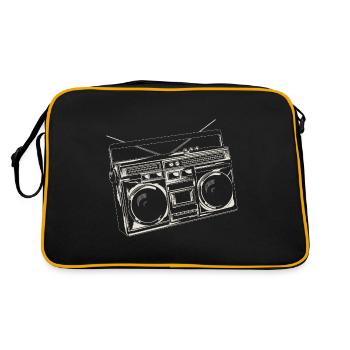 Musique ancienne Radio Vintage Hip Hop Basse - Sac Retro - noir/or - Dos