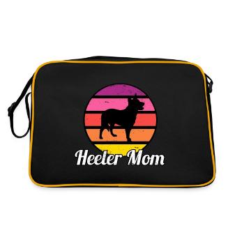 Australian Cattle Dog Mom I Retro Blue Heeler Mom - Sac Retro - noir/or - Dos