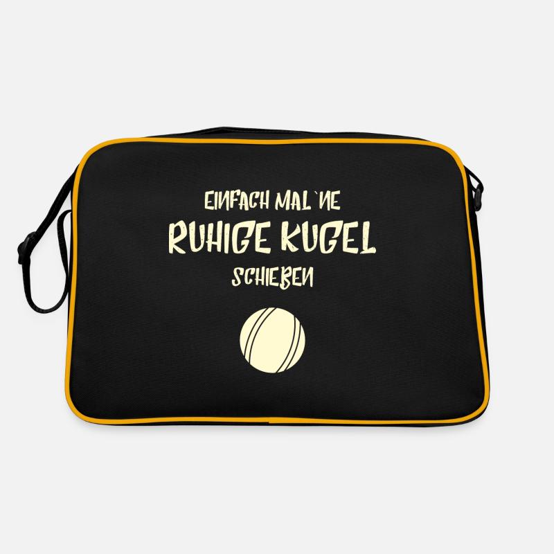Boule Boccia Petanque - Retro Tasche - Schwarz/Gold