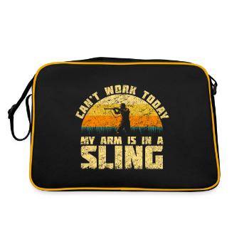 Hunter Quote Life Bow Hunting Can't Work He - Retro Bag - black/gold - Back