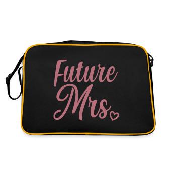 Future Mrs. Bridal Shower Bachelorette Party Gift - Retro Bag - black/gold - Back