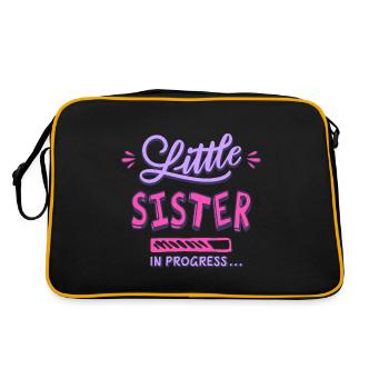 Schwesterchen in Bearbeitung - Retro Tasche - Schwarz/Gold - Hinten