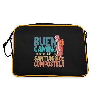 Buen Camino de Santiago de Compostela - Retro Bag - black/gold - Back