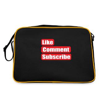 Like Comment Subscribe! - Retro Bag - black/gold - Back