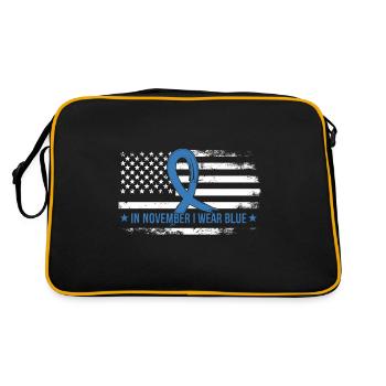 In November I wear blue - Retro Bag - black/gold - Back