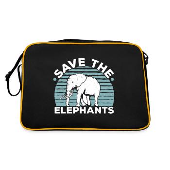Save the Elephants Wildlife Safari Zookeeper - Retro Bag - black/gold - Back