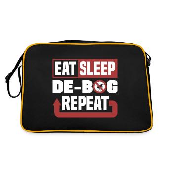 Pest Control Technician Exterminator Eat Sleep - Retro Tasche - Schwarz/Gold - Hinten