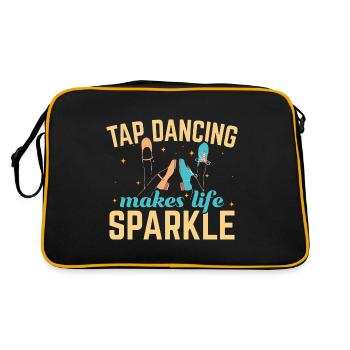 Tap dancing brings life to sparkle Tap dance - Retro Bag - black/gold - Back